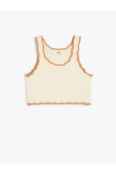 Koton New Season Cotton Openwork Strap Knitwear Undershirt