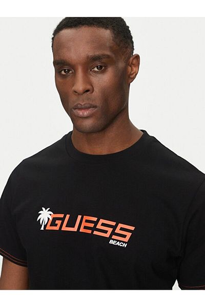 Guess Ss Cn Palm Men's Regular Fit T-Shirt
