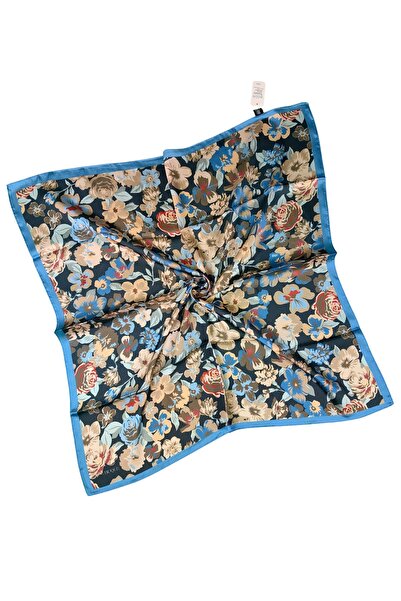 mim eşarp Бугле Ян Ян Шарф із квітковим візерунком із сатину - 100x100 см