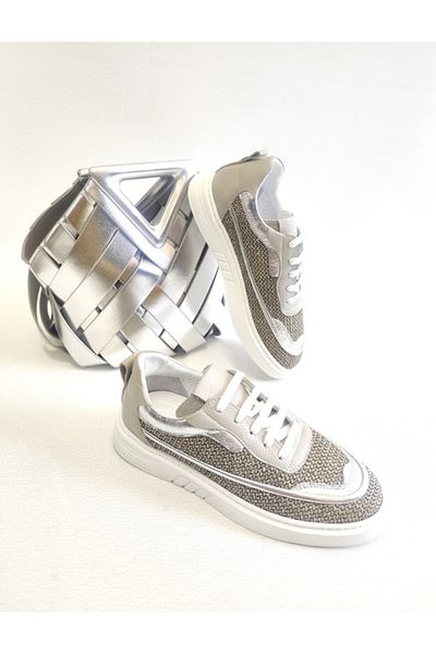 Of&Off Women's Genuine Leather Textured Shoes