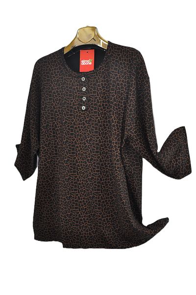 elma abone Super Battal Truvakar Sleeve Combed Bluz