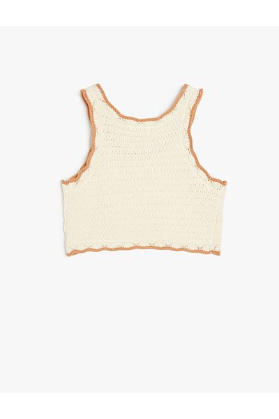 Koton New Season Cotton Openwork Strap Knitwear Undershirt