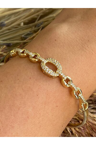 Lucios مشبك دائري من الذهب المصنوع يدويًا (القطر الداخلي 6 سم)