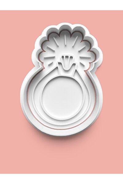 AKTASTORE قالب كوكيز وخاتم خطوبة الزفاف من حجر واحد وقالب عجينة السكر