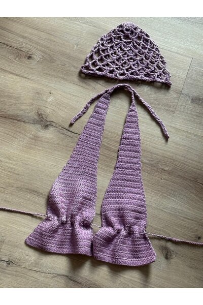 scyllastore Luna Kroşe Bağlamalı File Baş Aksesuarlı Üst