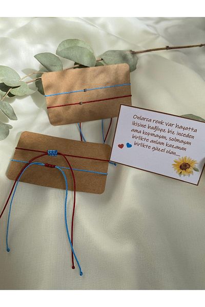 sabiha aksesuar Fan Couple Bracelet,Rope Bracelet(with Note)