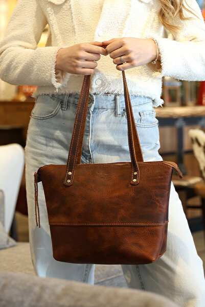 Wild West Crafted Tote Bag Medium Genuine Leather Women's Shoulder Bag.Birthd...