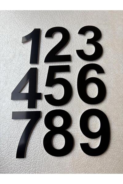 Door Number 10cm No 1 to 9 Flat Table Cabinet Number Black Self Adhesive