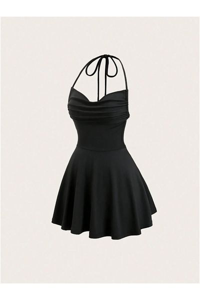 MYCPARL Mini Dress with Tie-Up Draped Straps
