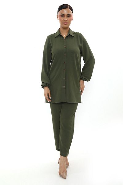 Butik Aerobin Linen Tunic Pants Suit