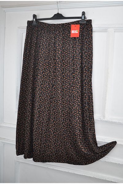 elma abone Plus Size Pigment Combed Cotton Elastic Mother's Skirt