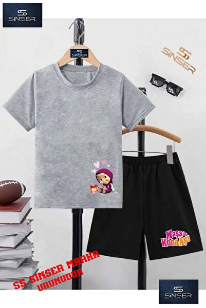 SS SİNSER Children's Unisex “Table Sitting Heart“ Custom Printed Crew Neck T-...