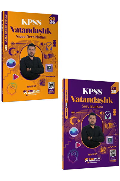 Yediiklim Yayınları 2026 KPSS Atölye Serisi Genel Kültür Vatandaşlık Video De...