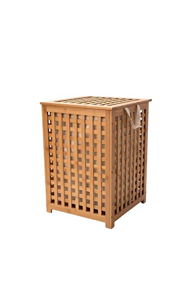 Karçiçeği Home Bambu Kare Çamaşır Sepeti 40x40x55 Cm