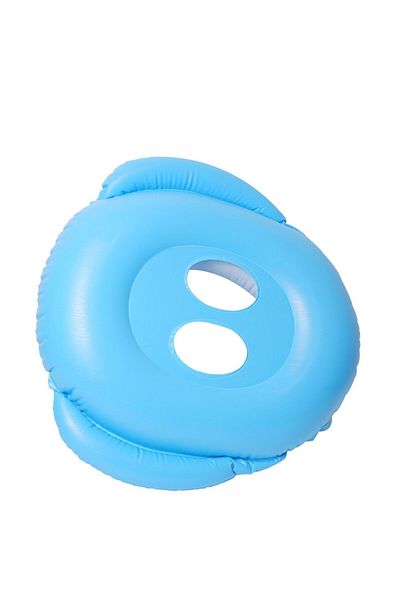 Picodino Inflatable car-type ring with steering wheel and horn, blue