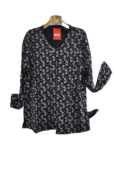 elma abone Super Battal Combed Cotton Bluz Black