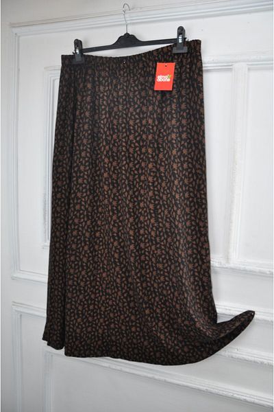 elma abone Plus Size Pigment Combed Cotton Elastic Mother's Skirt