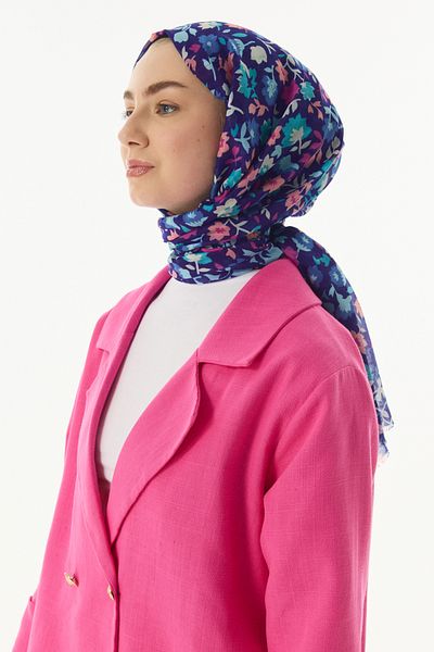 FENZA SCARF Floral Pattern Cotton Shawl - Saks-Pudra