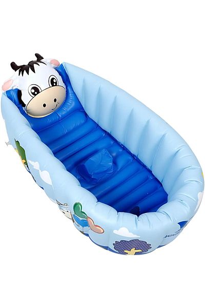 Picodino Inflatable baby bathtub, portable and multifunctional, 0-5 years, blue