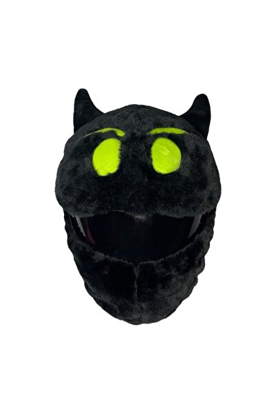 OEM Husa Amuzanta Casca Moto Demon Negru Ochi Verzi