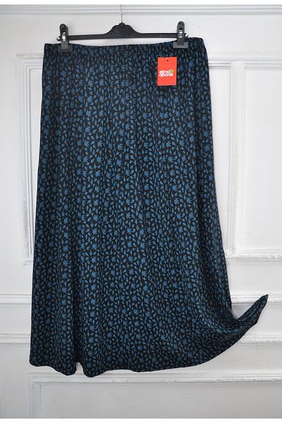 elma abone Plus Size Pigment Combed Cotton Elastic Mother's Skirt