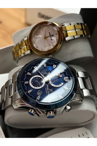 Daniel Klein Original 2 Years Warranty Steel Case Steel Cord Stainless Steel Darkening Lover's Couple Watch
