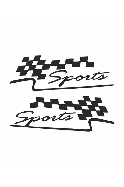 MS Major Selection ملصق رياضي فوق السيارة والهيكل، سيارة، سيارة، ملصق - يمين ويسار 30 × 10 سم 2 قطعة