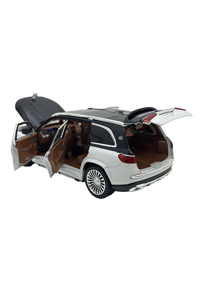 JPT Mercedes Maybach Black and White Model - 1:24 Scale - Sounds, Lights and Springs - 20cm