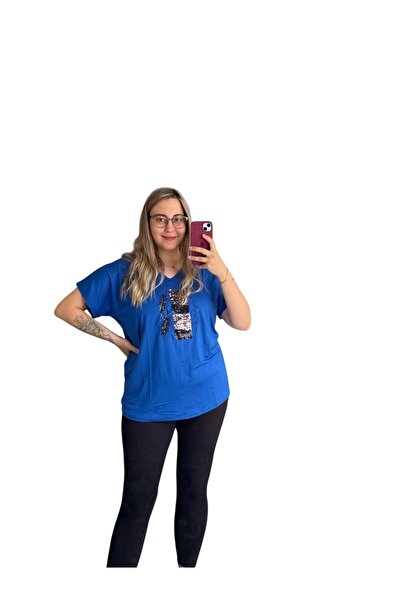 BİLGENS BUTİK Μπλουζάκι με μπλε σχέδιο