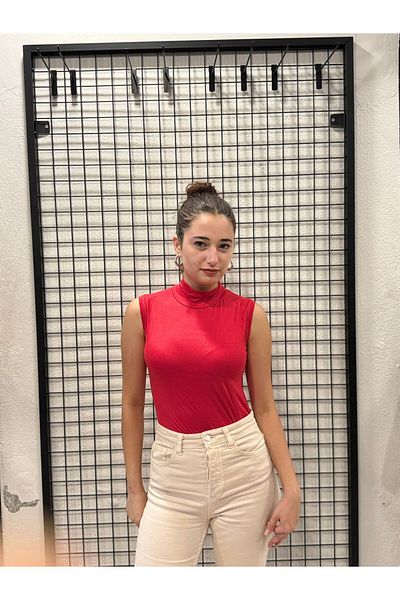 modayaselam Stand Collar Tank Top