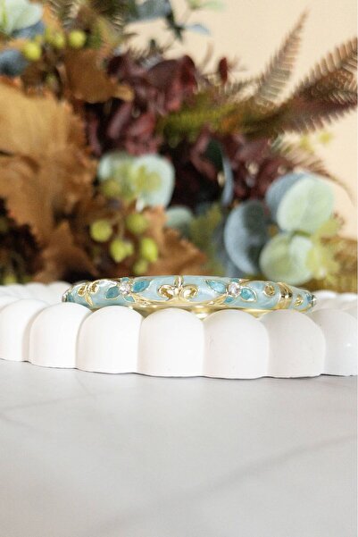 Petalia Çiçekli Mine Kelepçe Bilezik