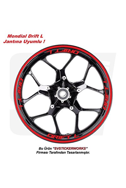 ARONA Mondial DRİFT L 125 Motosiklet Jant Şeridi 32'Li Set Sticker Etiket Modeli
