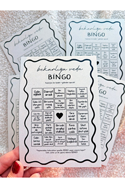 Pankart Evi Bekarlığa Veda Partisi Eğlenceli Oyun Kartı 9 Adet Siyah Krem - B...