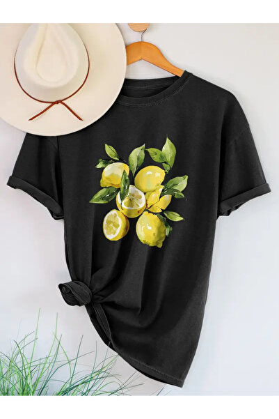 CLASİVA COPY - سلة زهور للدراجة، تي شيرت مطبوع برقبة دائرية كبيرة الحجم