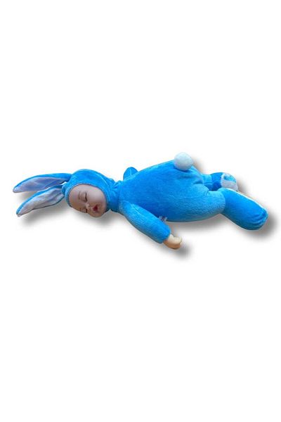 JPT Baby Bunny imitates Anne Geddes blue Baptism Candle 30 cm