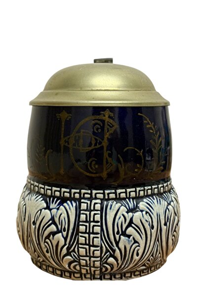 Web Tankart Alman Zin Kapaklı Tombul Bira Bardağı