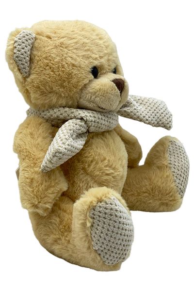 JPT Light brown baptism teddy bear with scarf 18 cm
