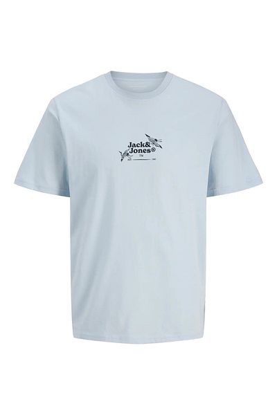 Jack & Jones Ανδρικό μπλουζάκι με τυπωμένο λογότυπο γαλάζιο