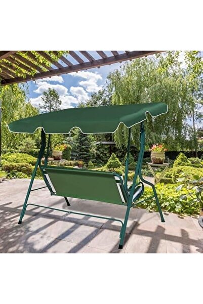 ALBADER Outdoor Patio Swing Chair With Adjustable Canopy, Outdoor Porch Swing, Multi Person Swing