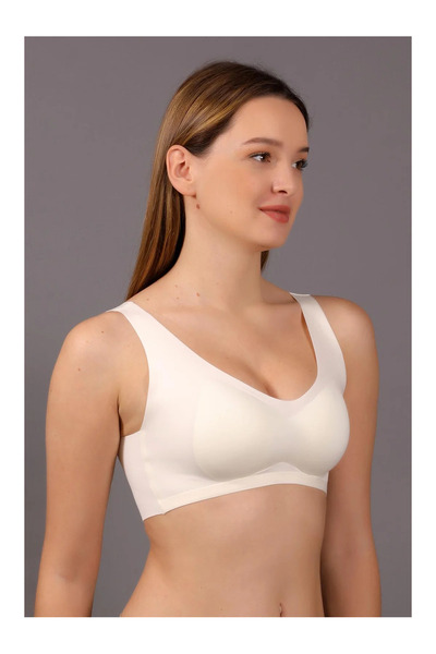 Butik New Bra 6125 Skin Unpadded Ghost Ecru Bralet Bra