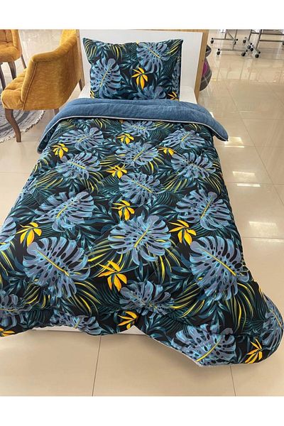 VİLERA HOME Welsoft Single Personal Quilt with Patterned Pillowcase