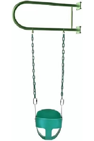 ALBADER Swing Wall Iron with Baby Swing Seat & Chains For Outdoor, Heavy Duty Bench with Iron Bar