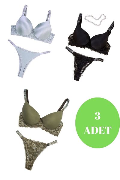 Star Set micro sutien din 3 piese pentru femei Murays
