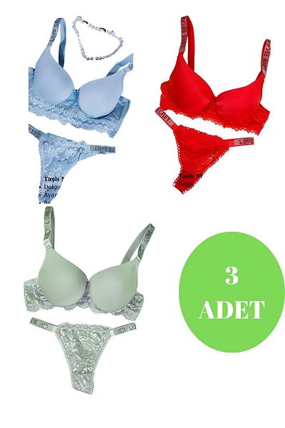 Star Set micro sutien din 3 piese pentru femei Murays