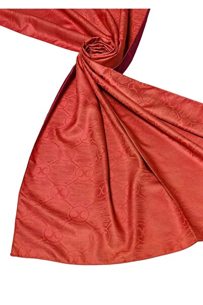 mim eşarp Leila Double Sided Jacquard Patterned Silky H Pattern Shawl – 75X190 cm