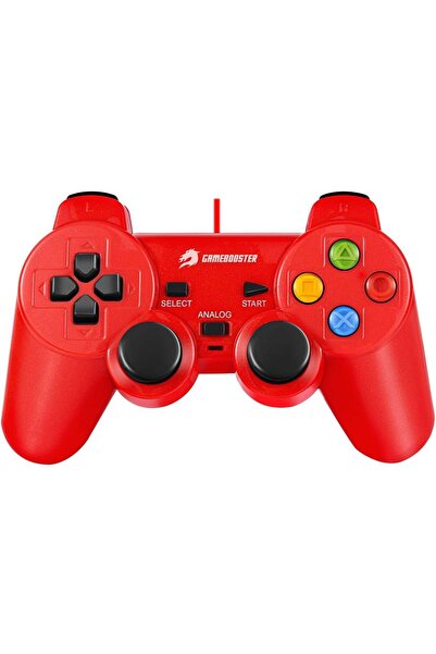 GAMEBOOSTER GB-J101R Kırmızı Kablolu Titreşimli Gamepad (PC Uyumlu)