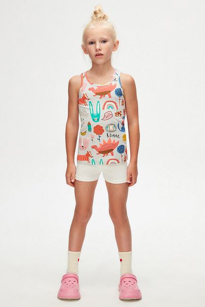 LOVETTI Roaring Animals Girl's Patterned Sleeveless T-Shirt