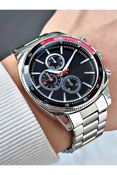 Weluxa Silver Color Sports Men's Wrist Watch Suitable for Daily Use