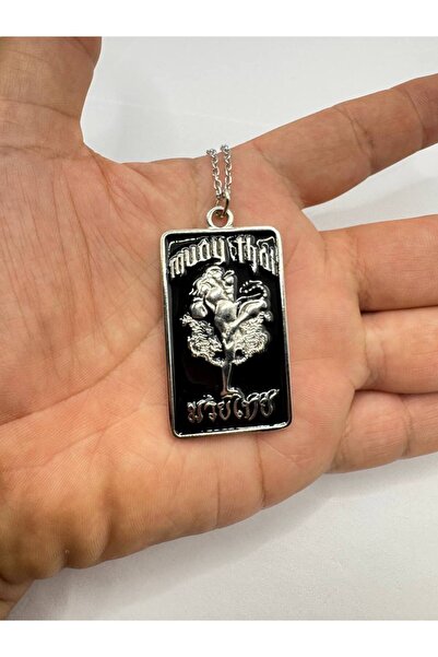 Yuchicly قلادة هوية رينجين – بتصميم ملاكمة تايلاندية للرجال والنساء (يوكلي)