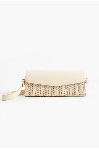 Butik Tacca Flaner Model Straw Women's Hand and Shoulder Bag